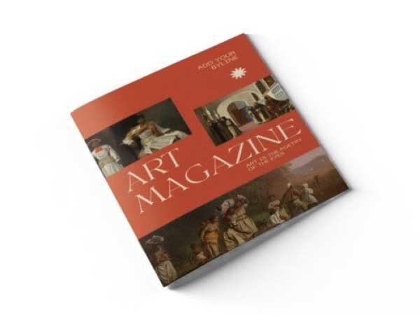 Brochure carrée imprimée avec reliure agrafée