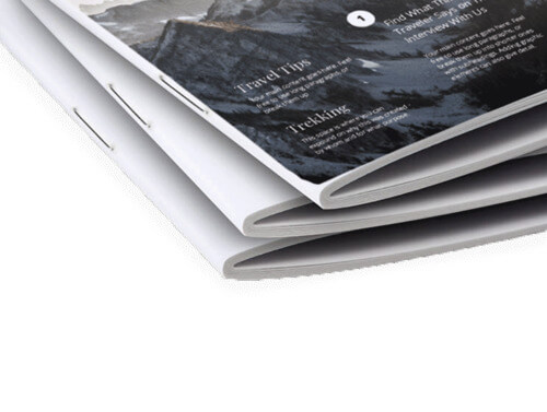 L’impression de brochures agrafées en grand détail