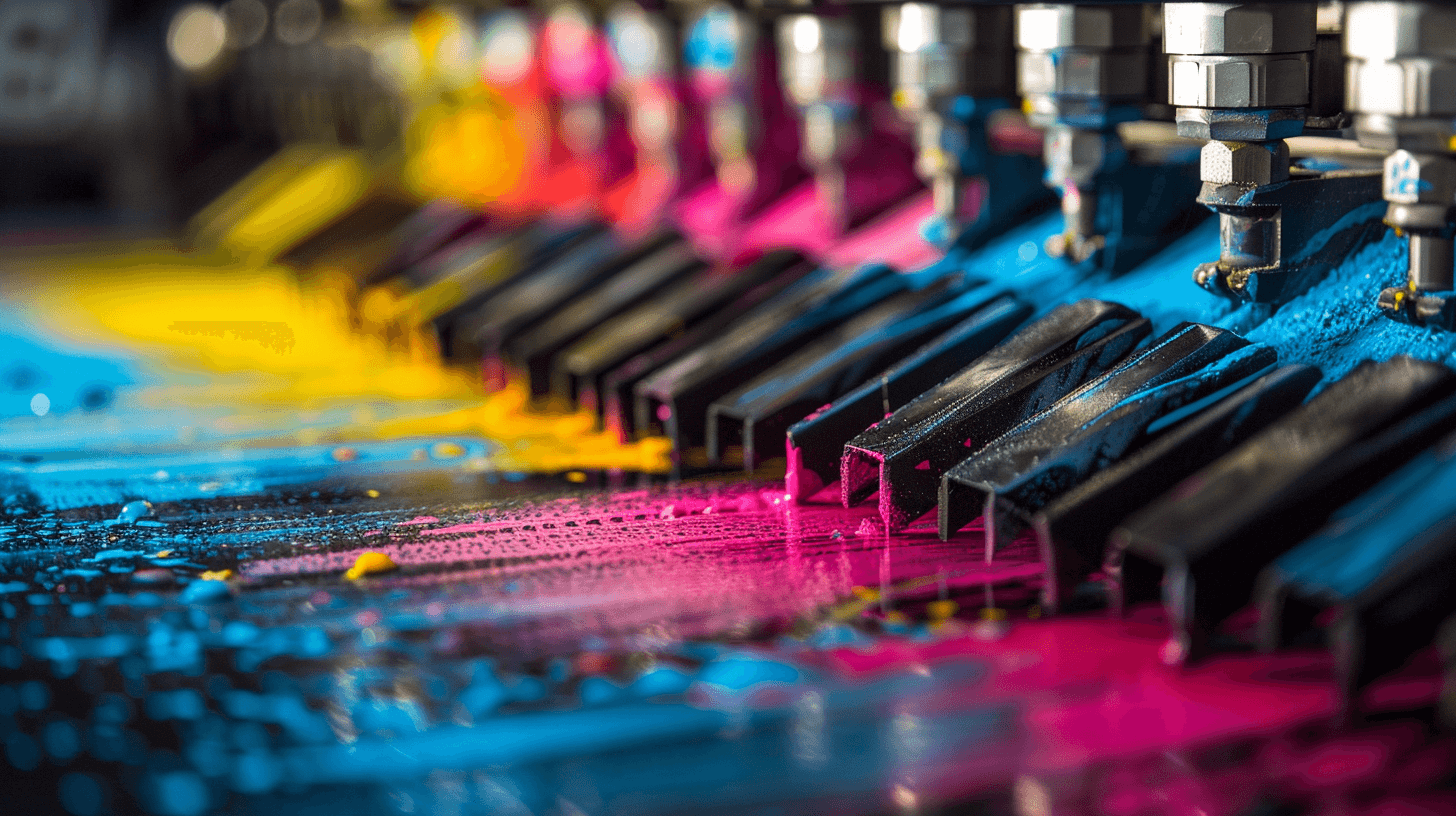 Mélange de couleurs CMJN pour la production d'impression