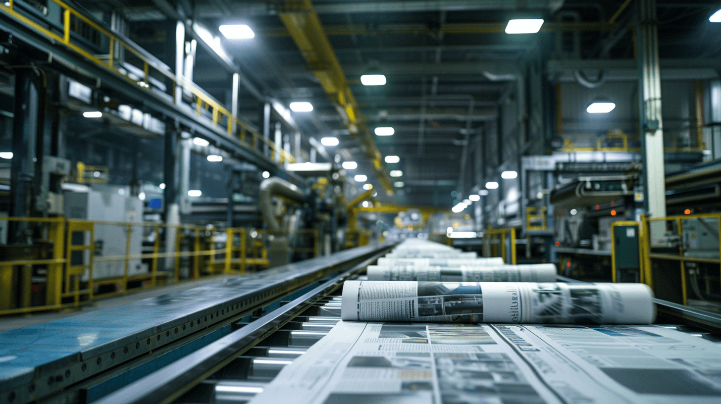 Journaux fraîchement imprimés en impression numérique de haute technologie