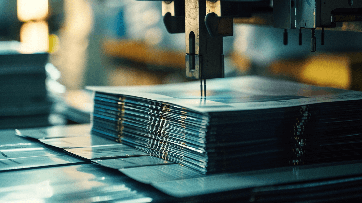 Magazines et brochures imprimés à reliure agrafée