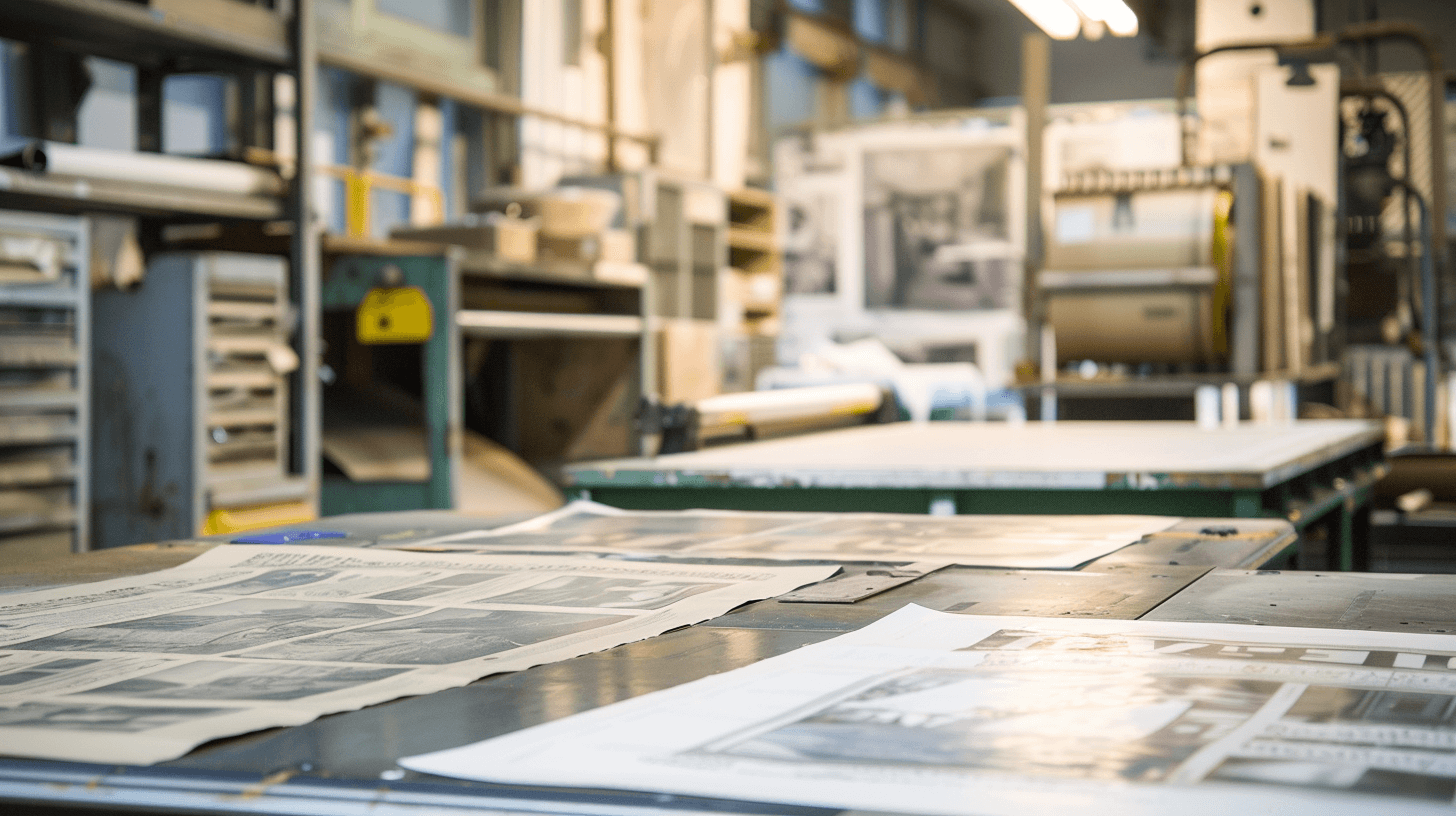 Papiers avec différents degrés d'opacité dans une imprimerie