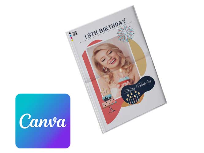 Créer un journal d’anniversaire pour 18 ans en ligne avec Canva