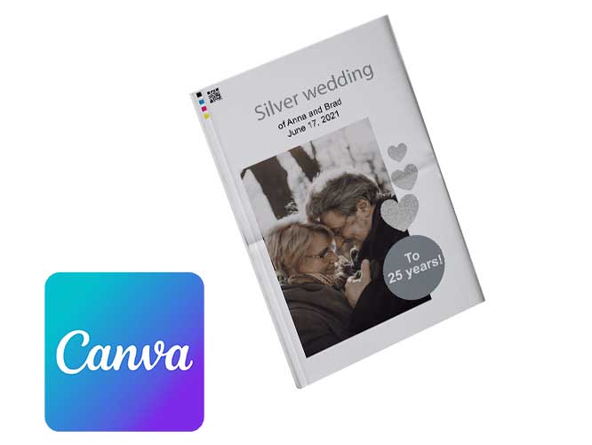 Créer un journal des noces d’argent avec Canva