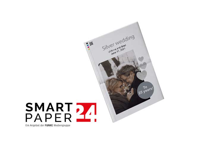 Créer un journal des noces d'argent avec l'éditeur en ligne de Smartpaper24