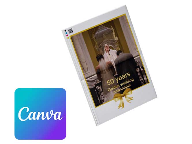 Créer un journal des noces d’or avec Canva