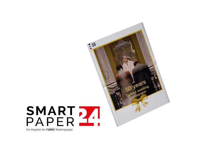 Créer un journal des noces d’or avec l’éditeur en ligne de Smartpaper24