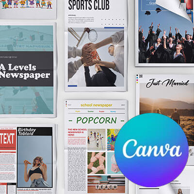 Creer journal en lignes avec des modèles sur Canva