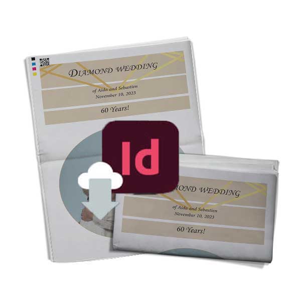 Télécharger modèle de journal des noces de diamant au format InDesign