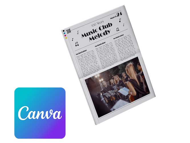 Créer un journal d’association musicale en ligne avec Canva