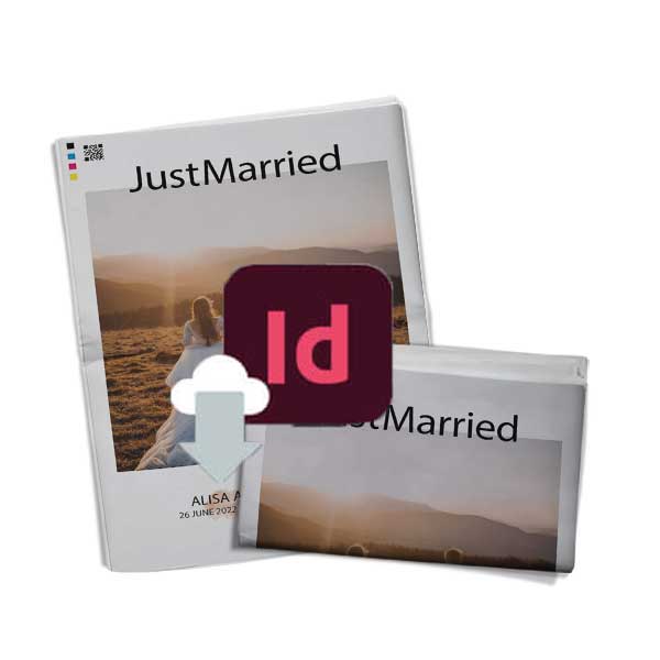 Télécharger modèle de journal de mariage aquarelle au format InDesign