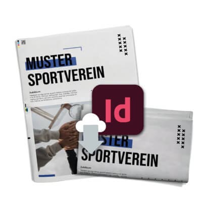 Télécharger modèle de journal de fête pour club sportif au format InDesign